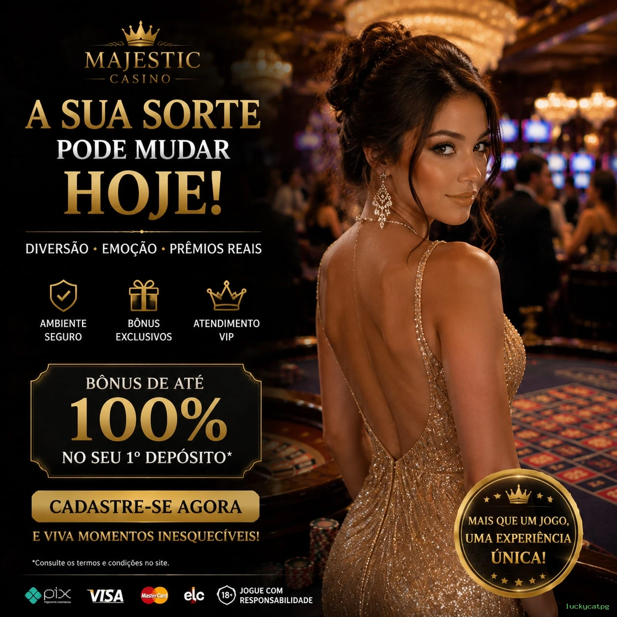 Conta luckycatpg sincronizada site e app